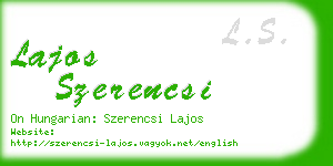 lajos szerencsi business card